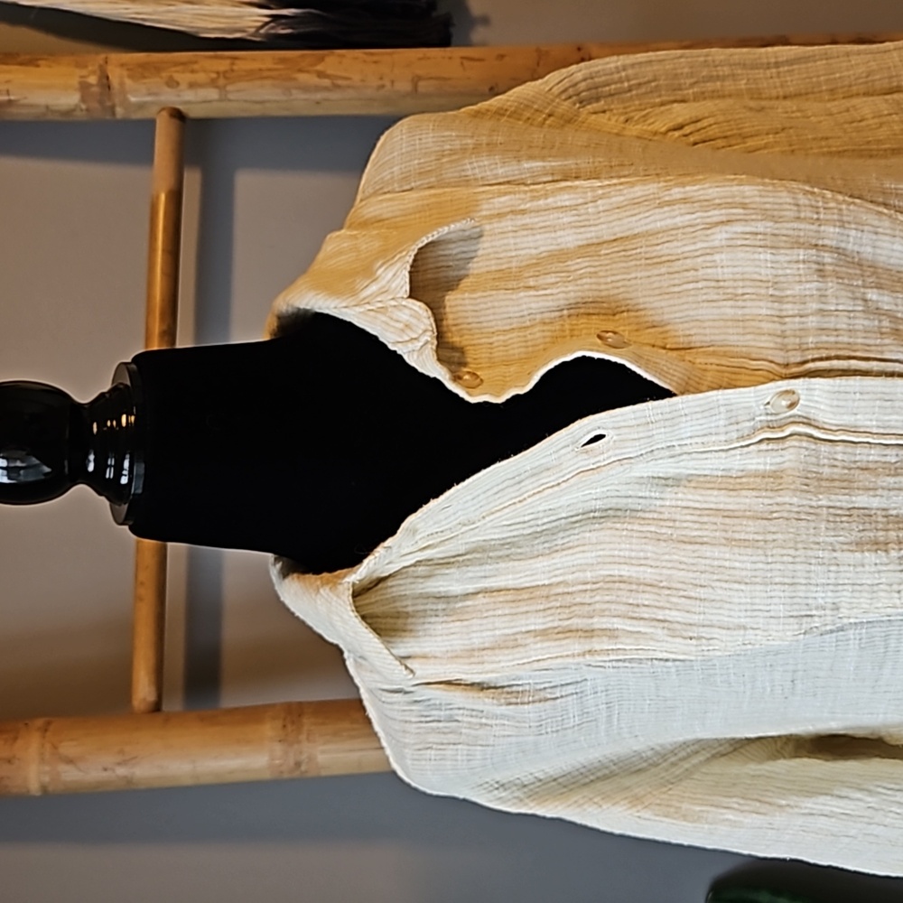 Anthropologie V Neck Popover Shirt - Picture 3 of 11